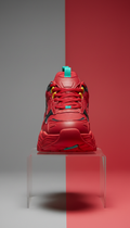 Pulse Red chunky logo sneaker