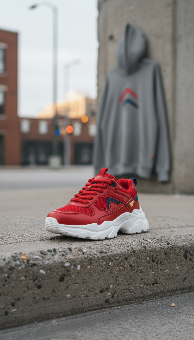 Signal Red Chunky Sneaker